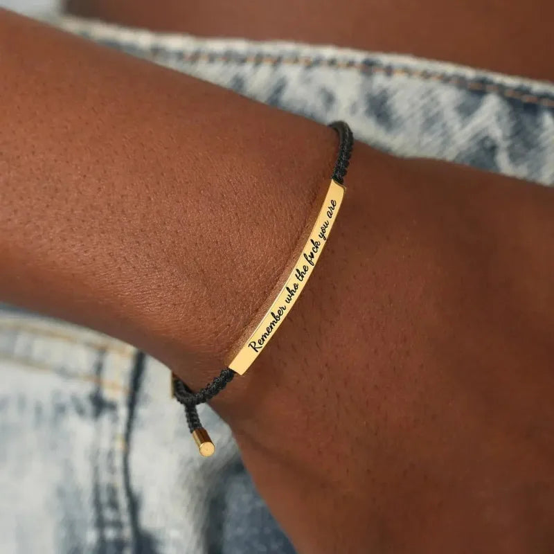 Dont Let the Hard Days Win Motivational Tube Bracelets, Adjustable Hand Bradied Wrap Stainless Steel Inspirational Gifts