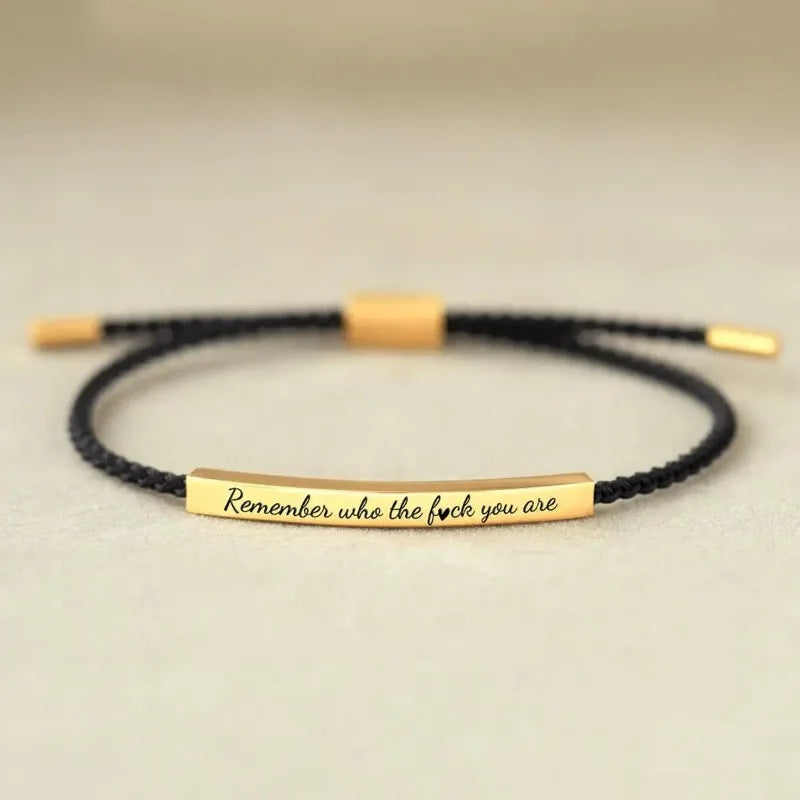 Dont Let the Hard Days Win Motivational Tube Bracelets, Adjustable Hand Bradied Wrap Stainless Steel Inspirational Gifts