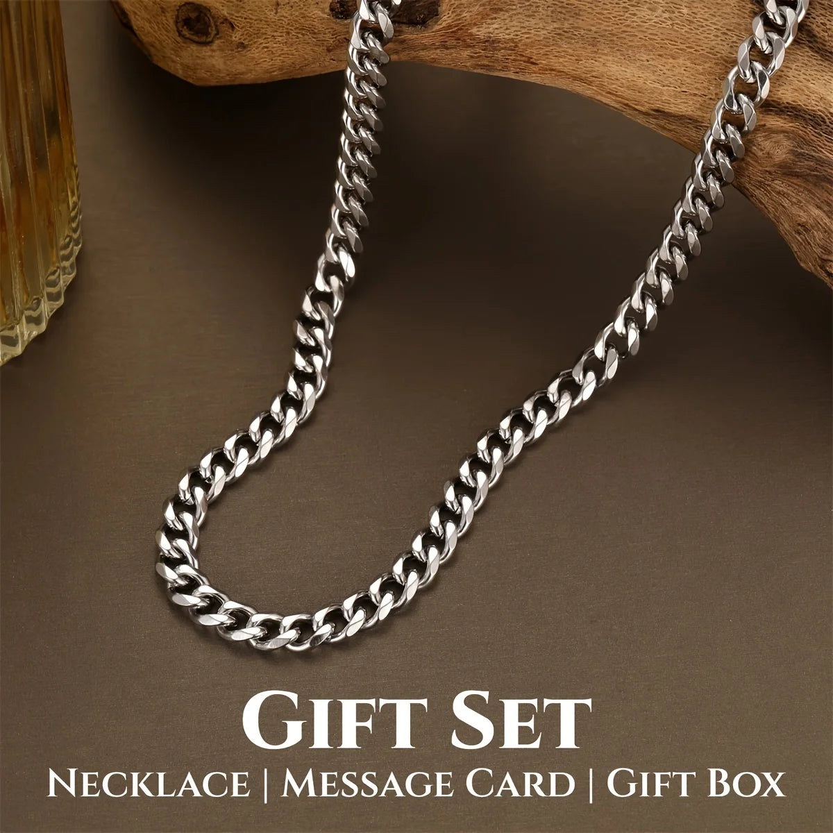 To My Boyfriend Cuban Chain Necklace,Promise Necklace for Him,Anniversary Gift Birthday Gift for Boyfriend,Christmas Gift Forhim