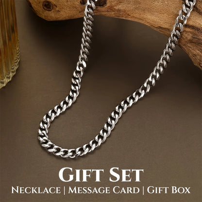 To My Boyfriend Cuban Chain Necklace,Promise Necklace for Him,Anniversary Gift Birthday Gift for Boyfriend,Christmas Gift Forhim