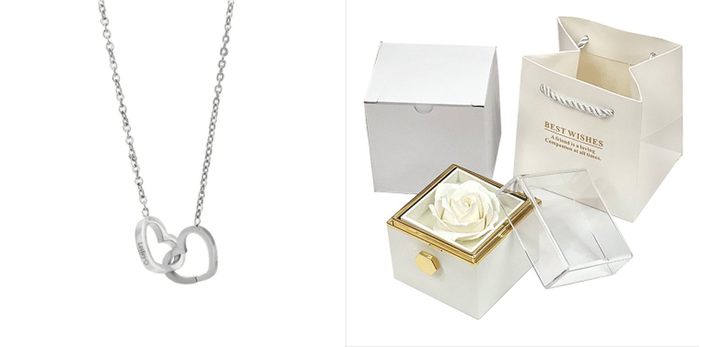 Rotating Soap Flower Rose Gift Box Creative Rotating Rose Jewelry Packaging Box Valentine'S Day Gift for Women