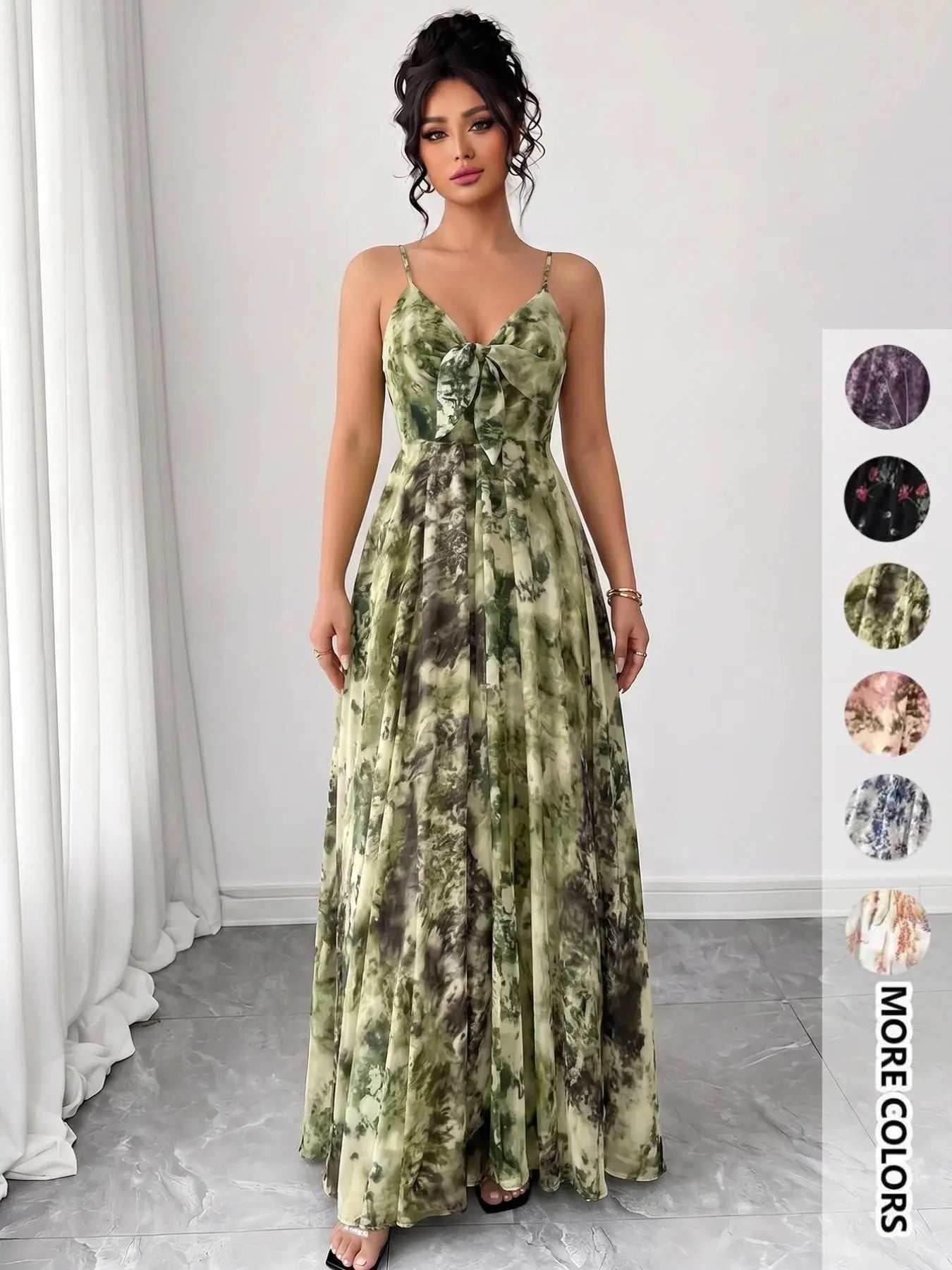 Women'S Boho Style Floral-Print Spaghetti Strap Cami Dress, Bohemian Fashion Casual A-Line Dress for Beach Holiday Vacation, Perfect for Summer