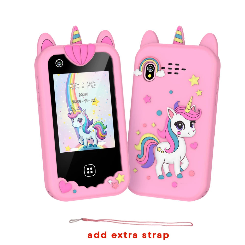 Kids Smart Phone for Girls Boys Kids Cell Phone Toys Dual Camera Music Player 17 Games Toddler Learning Phone for Birthday Gifts