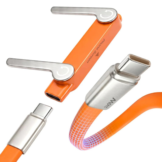 Fast-Charging Cable with Detatchable Stand | USB-C & Lightning